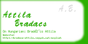 attila bradacs business card